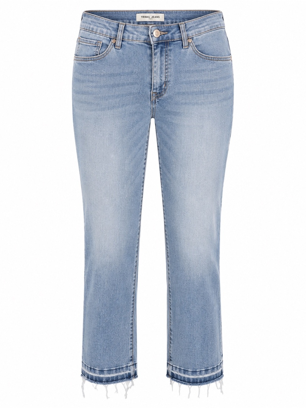 Tribal Jeans Cropped Raw Hem Stretch Jeans Size 8